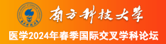 日肥婆南方科技大学医学2024年春季国际交叉学科论坛